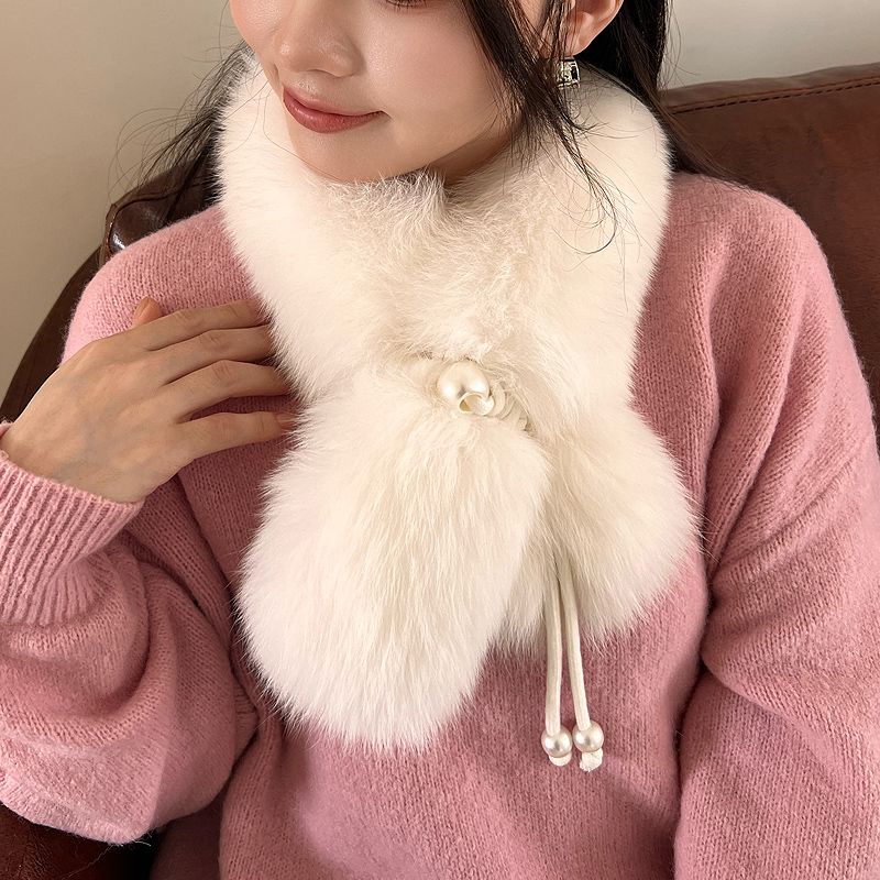 中国风洋气狐狸毛围脖女冬季保暖
