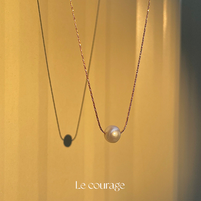 珍珠18K金锁骨链简约项链
