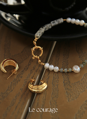 Lecourage天然石珍珠手工串珠链