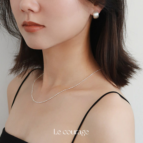 LecourageS925银针简约耳钉