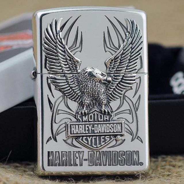 美国原装正品 ZIPPO打火机 哈雷银大展翅雄鹰 正版 限量版 HDP-07
