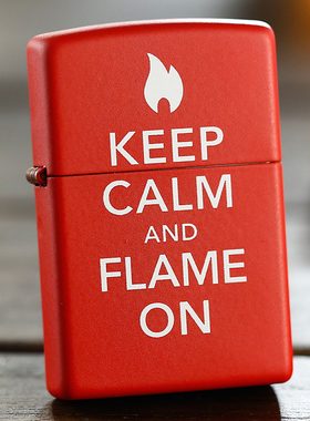 原装正品ZIPPO打火机  红哑漆 保持冷静保持火焰/28671 专柜正版