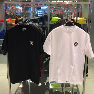 潮牌aape男士 t恤26春夏休闲宽松落肩迷彩标百搭圆领纯色0512 短袖