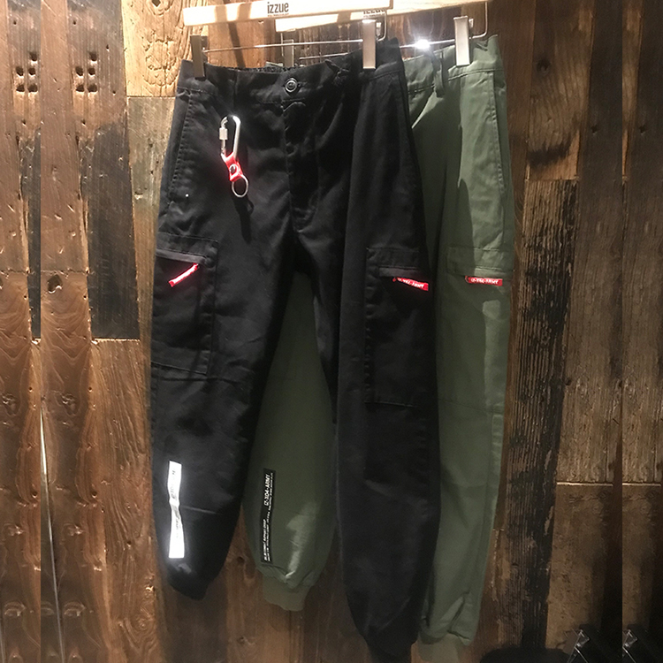 izzue香港修身日系工装束脚裤