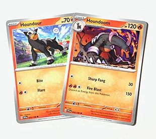 Violet Houndoom Pokemon 198 034 Scarlet Evolution