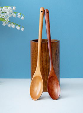 韩国boki同款勺子特大木勺吃播餐具韩式汤勺干饭人专用长柄炒菜勺