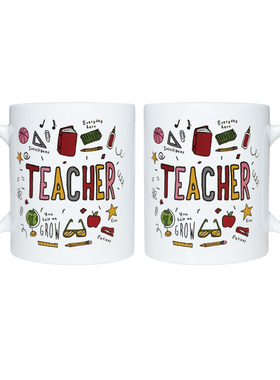 创意陶瓷咖啡杯批发Happy Teachers Day mug 礼品水杯可制定logo