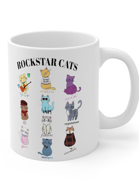 Swiftea泰勒斯威夫特书Book猫Taylor Swift陶瓷咖啡马克杯子水杯