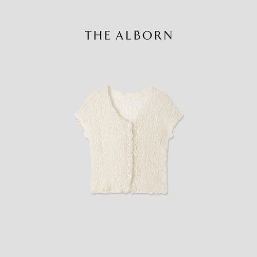 奥莉酱THE ALBORN·“泡泡衫”兰精天丝混纺进口肌理泡泡绉纱上衣