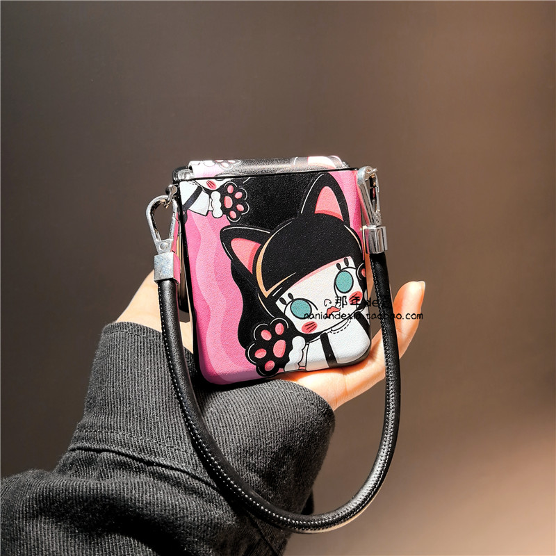小猫咪莫莉适华为pocket2手机壳purax硬nova三星zflip5 6简约vivox皮p50 oppofindn3n2女w24荣耀v小米mixflip