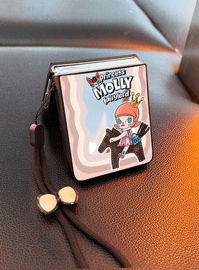 木马茉莉适用小米mixflip华为purax手机壳pocket2磨砂novaflip三星zflip7654卡通vivox可爱oppofindn3n2女p50