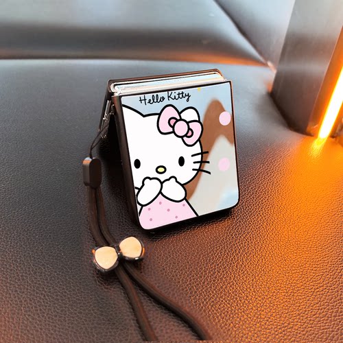 KT适用华为purax手机壳pocket2镜子小米mixflip玻璃novaflips三星zflip764卡通vivox可爱oppofindn3n2女p50