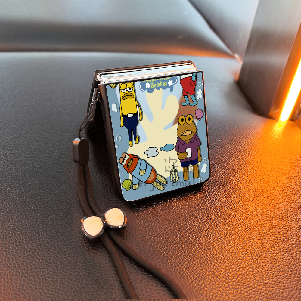 奇堡居民用小米mixflip华为purax手机壳pocket2磨砂novaflip三星zflip7654卡通vivox可爱oppofindn3n2女p50