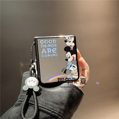 米奇适华为pocket2手机壳purax硬nova三星zflip7 5 6卡通vivox镜子oppofindn3n2女荣耀vflip小米mixflip女p50