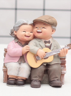 爱相伴老头老太太结婚纪念日礼物