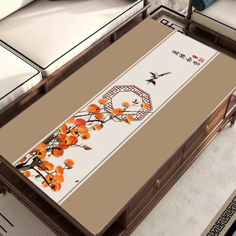 轻奢皮革桌垫免洗防水桌垫茶几电视柜垫中式pvc防烫茶几桌垫,居家布艺,茶几垫,淘宝优惠券,粉丝福利购,淘宝优惠卷