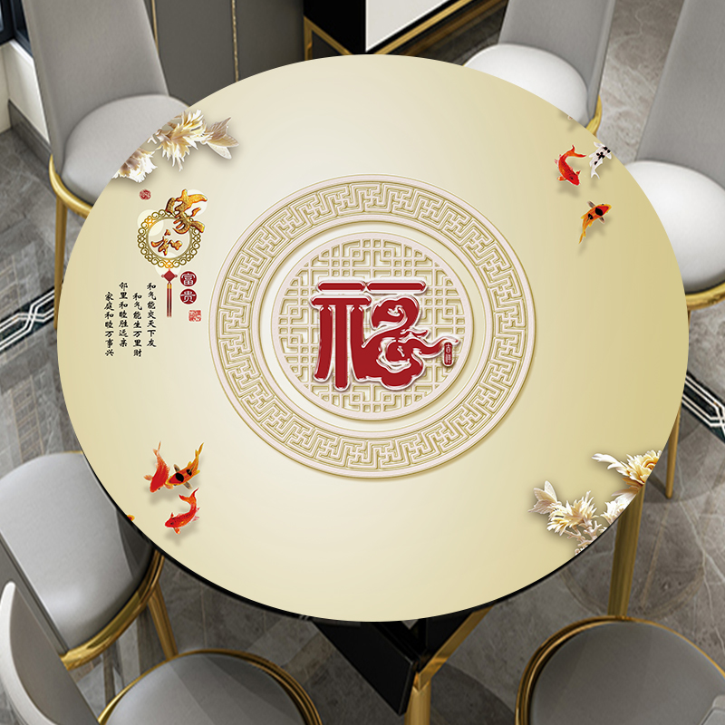 pvc圆形免洗防水软玻璃防滑盖垫