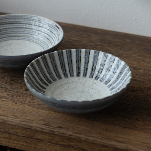 日本进口美浓烧志野粗陶碗盘复古餐具日式饭碗早餐盘大汤碗意面盘