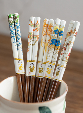 日本进口田中箸木天然实木筷子日式筷子餐具套装家用耐高温防滑筷