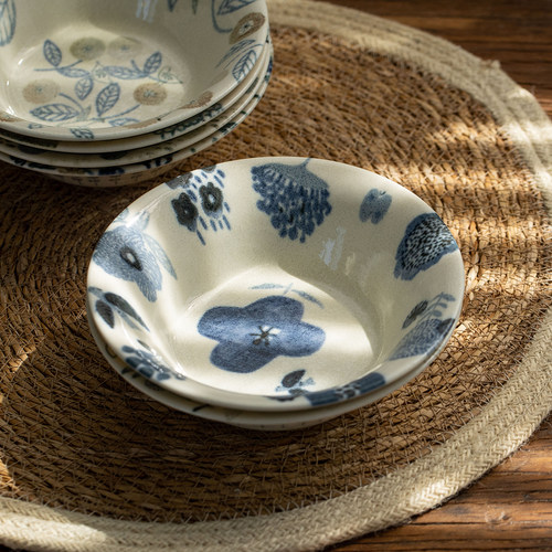 日本加藤真治森系陶瓷餐盘沙拉碗