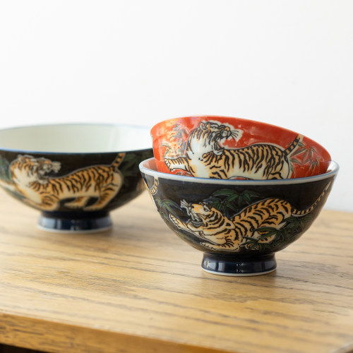 美浓烧瓷日式大众老虎碗