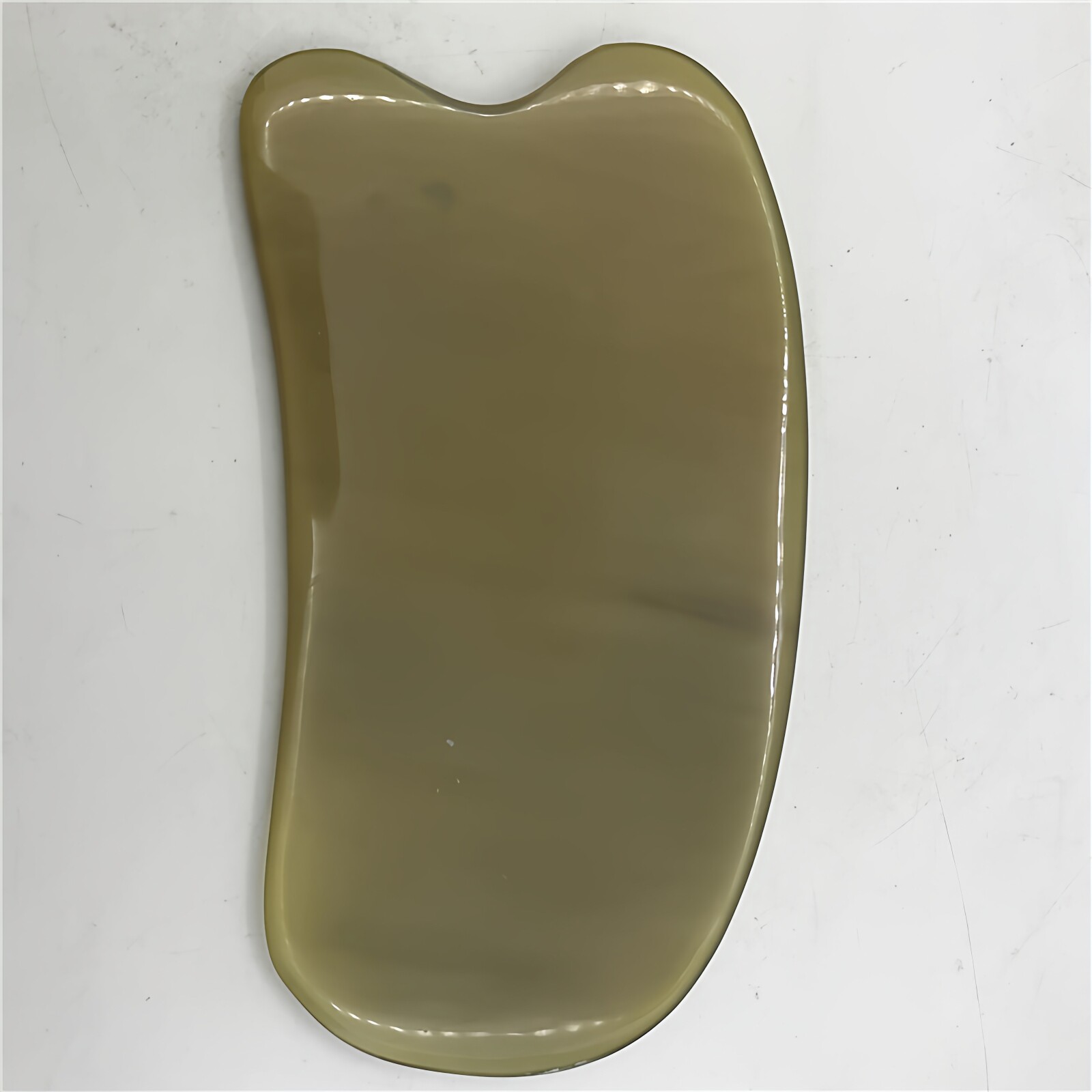 天然11x5.5黄牛角纯色方片刮痧板全身通用面部颈部经络按摩5mm厚