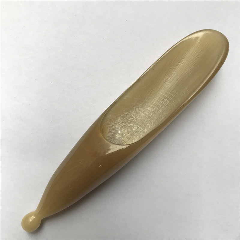 天然牛角板全身通用颈部拨经棒10-13精品小号牛角筒带圆点刮痧筒