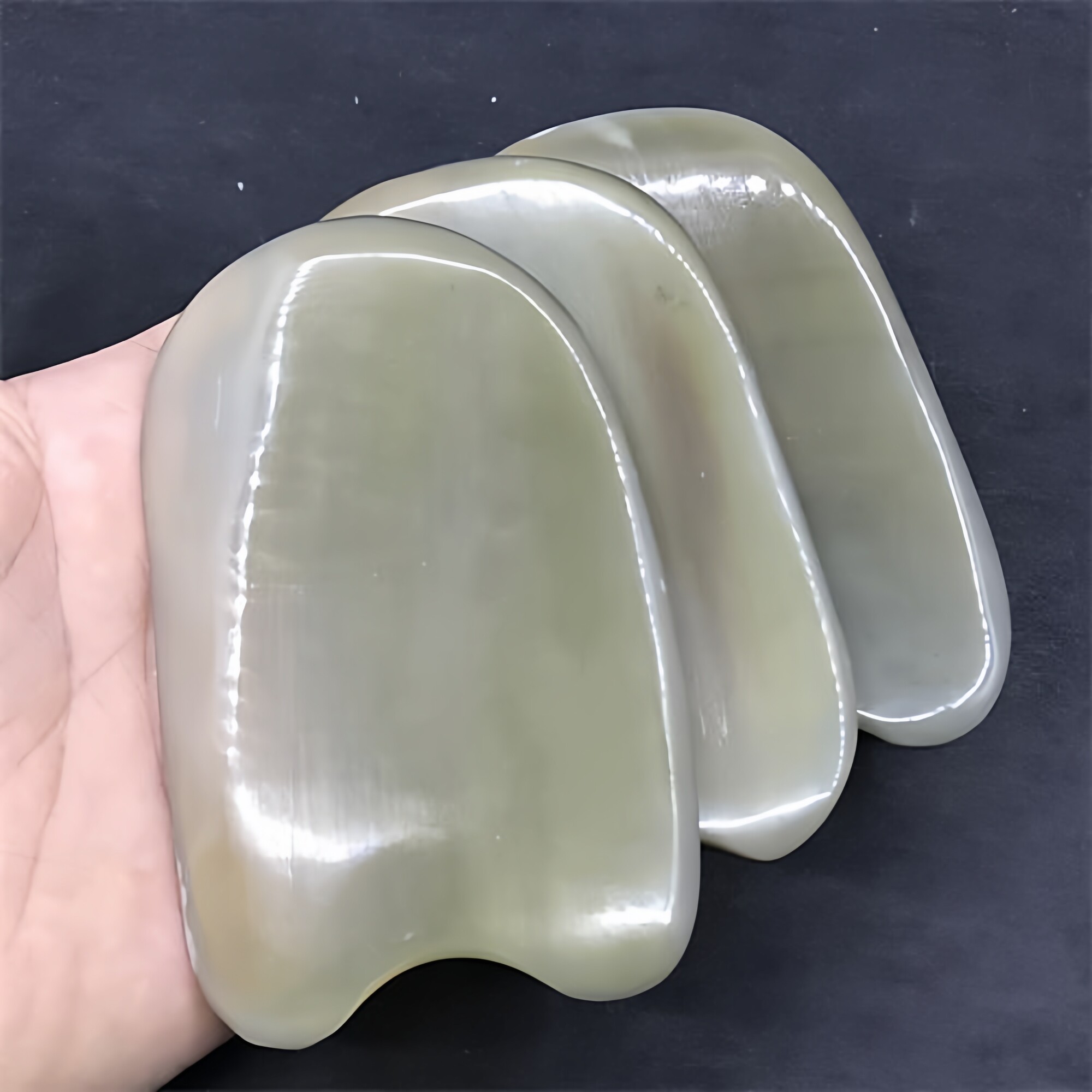 天然4-6mm厚黄牛角刮痧板 逗号形 心形 方形三款按摩刮痧真角片