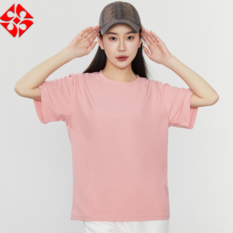 夏季圆领短袖企业文化衫班厂服餐饮服务员工作服T恤团体定制LOGO
