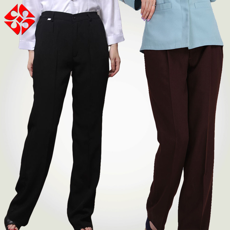 酒店服务员 宾馆保洁员工作制服两侧松紧裤百搭松紧裤黑色咖啡色