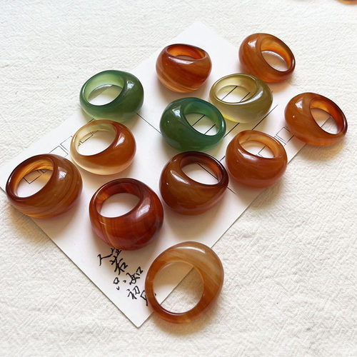 霸气扳指天然玛瑙玉石男女款独特