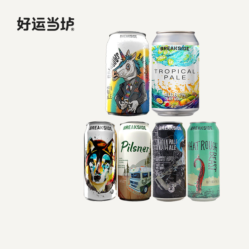 【破澜】漂泊者荒野猛兽浑浊IPA皮尔森热带之旅啤酒美国进口罐