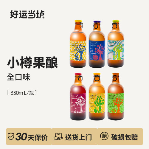 【小樽果酿】哈蜜瓜百香果樱桃蓝莓海盐荔枝蜂蜜苹果330ml*24瓶