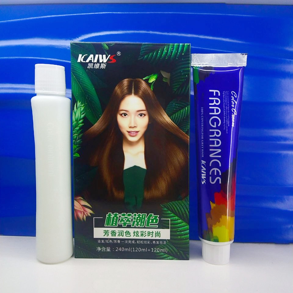 植物染发剂膏凯维斯遮盖白发