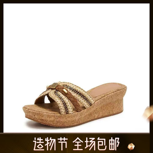 商场同款2026夏新款休闲拖厚底一字拖凉拖鞋外穿女鞋EYB99BT6