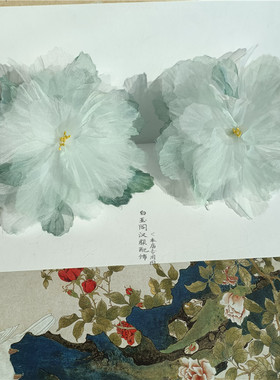 多层欧根绢花汉服古风简约薄纱