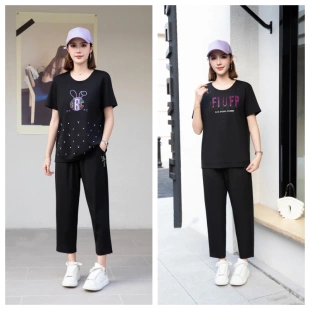 200斤胖mm宽松遮肚显瘦休闲圆领短袖 夏季 T恤 女装 咔帕诺尔2026大码