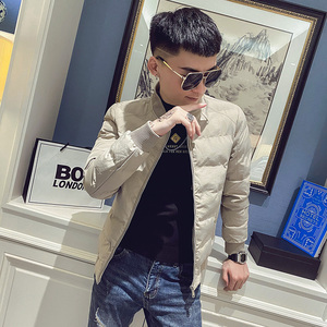 23冬季新款男纯色棉袄修身棒球领冬装外套棉服 MY11-P118 控158,男装棉衣,电商A400-1（原B352）