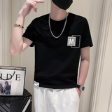 24夏季新款圆领T恤男潮流字母刺绣短袖上衣男装-2T703-P38控58，男装T恤，电商A400-1（原B352）