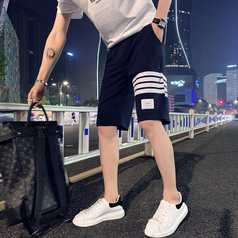 24夏季新款社会小伙四条杠休闲运动短裤五分裤-1K01-P38控58,男装休闲裤,电商A400-1（原B352）