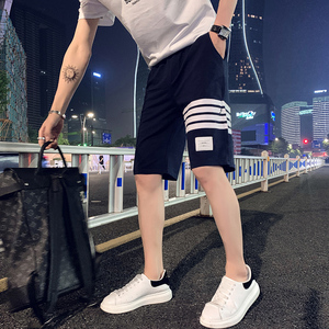 24夏季新款社会小伙四条杠休闲运动短裤五分裤-5 K01-P38控58图片
