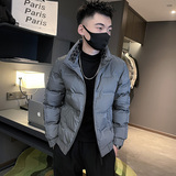 冬季社会小伙立领压花羽绒服短款白鸭绒男外套7YR658-P130控170，男装羽绒服，电商A400-1（原B352）