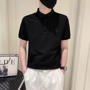 PL85-P58 夏季短袖T恤潮牌半袖新款男装个性压花POLO衫 控78图片