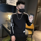 2024秋冬社会小伙痞帅个性拼色潮款长袖毛衣男1A827-P78控108，男装针织衫/毛衣，电商A400-1（原B352）