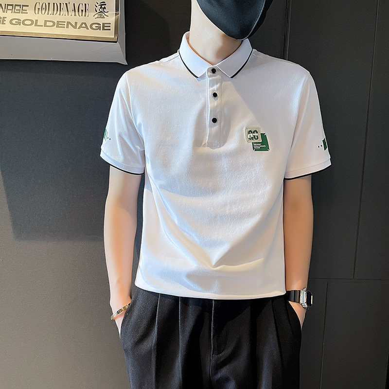 PL83-P58 夏季短袖T恤潮牌半袖新款男装个性刺绣POLO衫 控78图片