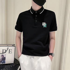 PL83-P58 夏季短袖T恤潮牌半袖新款男装个性刺绣POLO衫 控78图片