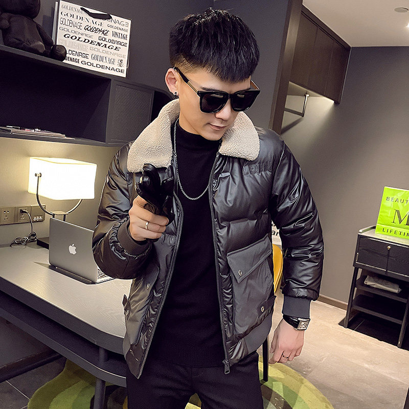 冬季新款男士精神小伙毛领羽绒服外套轻薄羽绒6 YR603-P158控208图片