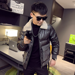 冬季新款男士精神小伙毛领羽绒服外套轻薄羽绒6 YR603-P158控208图片