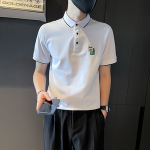 PL83-P58 夏季短袖T恤潮牌半袖新款男装个性刺绣POLO衫 控78图片
