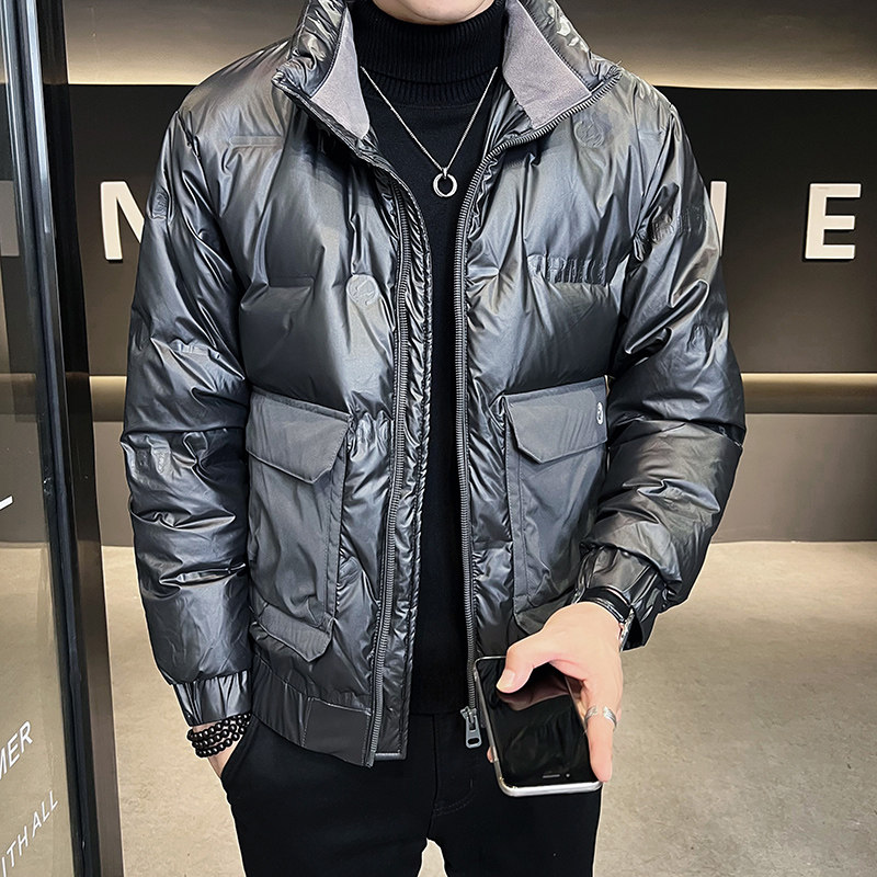 冬季店主风新款立领刺绣羽绒服外套羽绒夹克YR605-P148控198,男装羽绒服,电商A400-1（原B352）